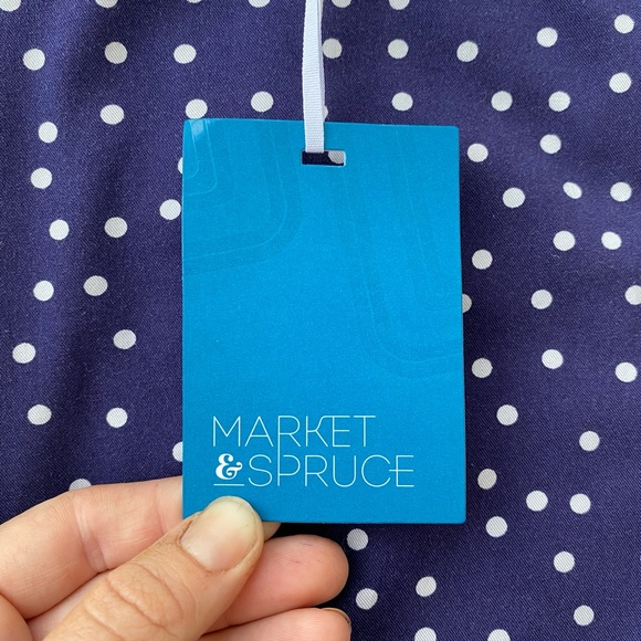 Market & Spruce • NWT Kali Scalloped Knit Polka Dot Mini Skirt Size Large - Picture 6 of 15